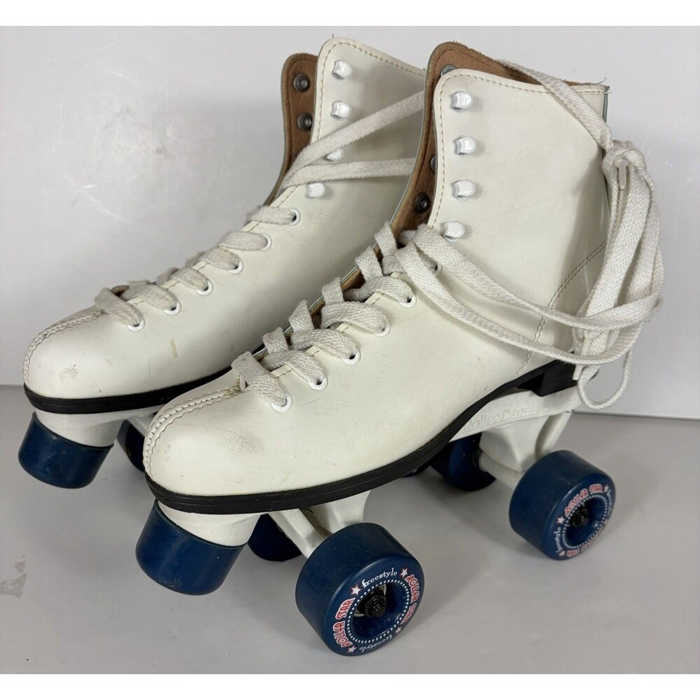 Roller Star Roller Derby Roller Skates Women Size 7 White Freestyle Vintage